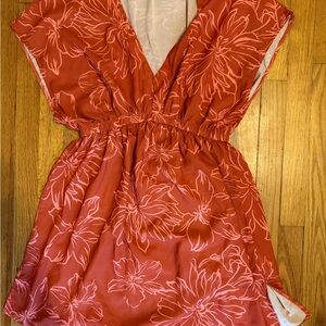 Cupshe   Floral V-Neck Swim Coverup